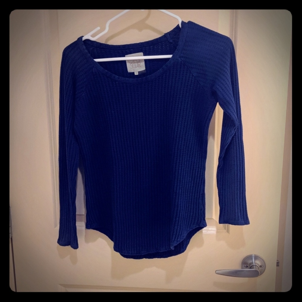 Chaser Blue Weave Sweater Sz Small